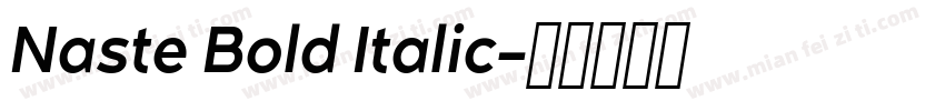 Naste Bold Italic字体转换